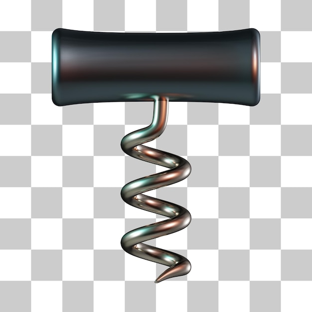 PSD corkscrew 3d icon