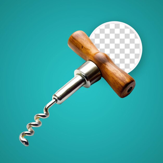 PSD corkscrew isolated on transparent background