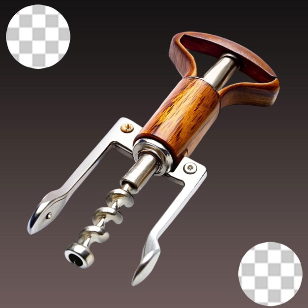 Corkscrew on transparent background 3d rendering illustration