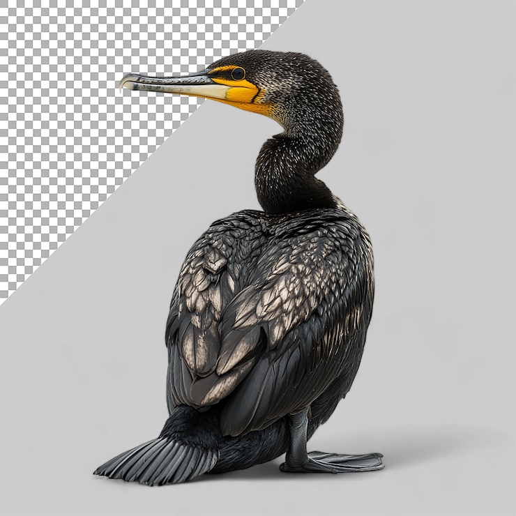 PSD cormorant animal on transparent background