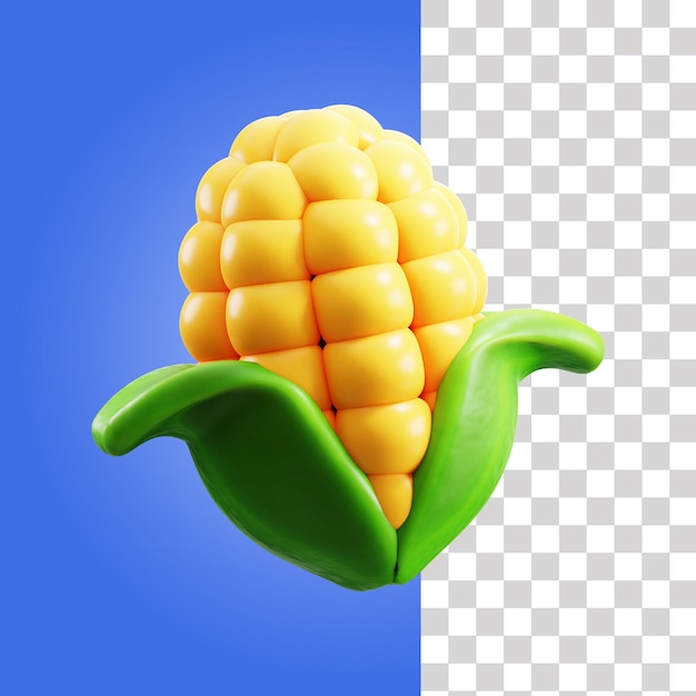 PSD corn 3d icon 3