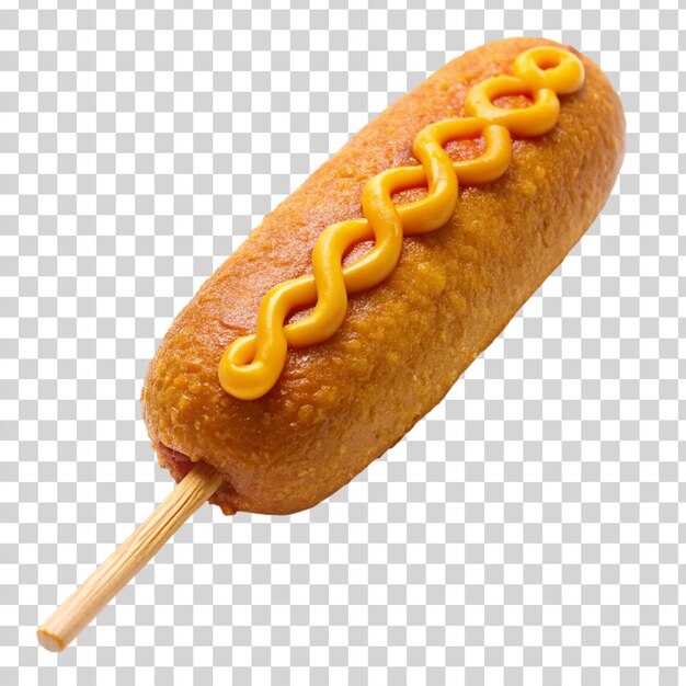 Corn dog geïsoleerd op doorzichtige achtergrond