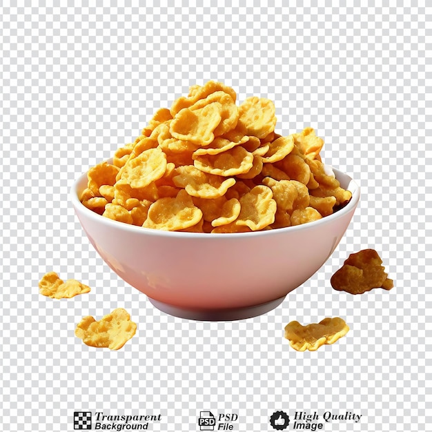 PSD corn flakes isolated on transparent background