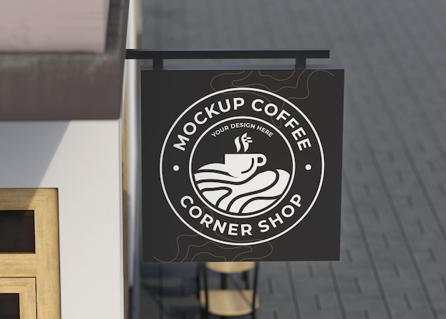 corner mock-up composition for shop