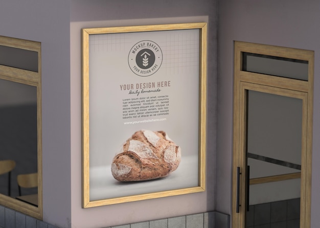 corner mock-up composition for shop