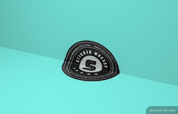 corner sticker mockup