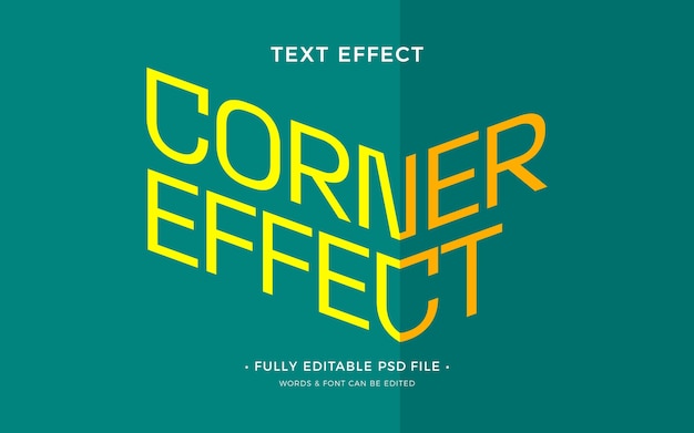 Corner text effect