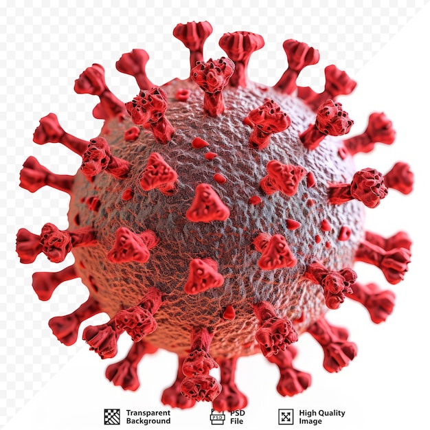 PSD corona virus or covid 19 pandemic disease in europe and global abstract virus symbol in red with white isolated background