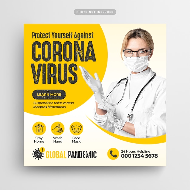 Corona Virus Prevention Social Media Post