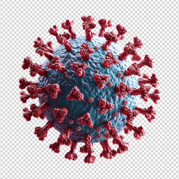 PSD coronavirus covid19 isolated on transparent background