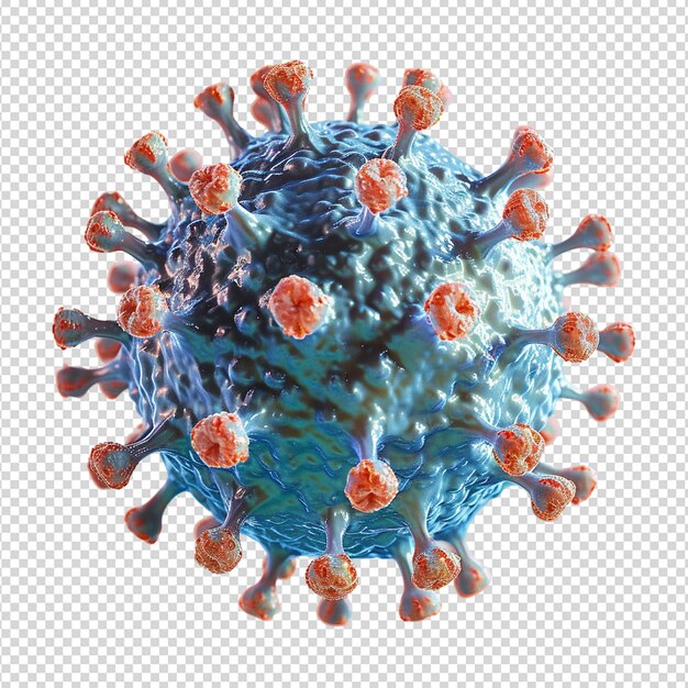 PSD coronavirus covid19 isolated on transparent background