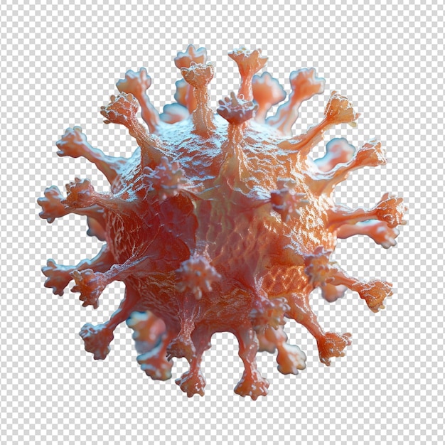 PSD coronavirus covid19 isolated on transparent background