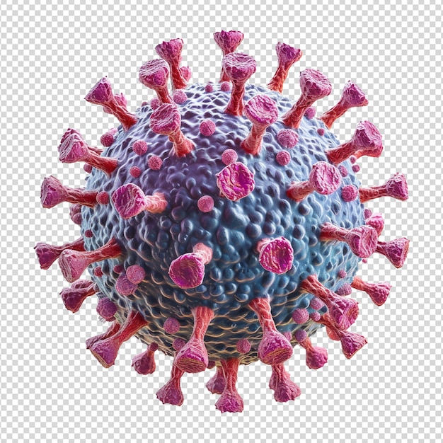 PSD coronavirus-19 isolato su uno sfondo trasparente