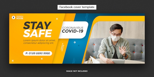 Coronavirus facebook дизайн обложки баннер