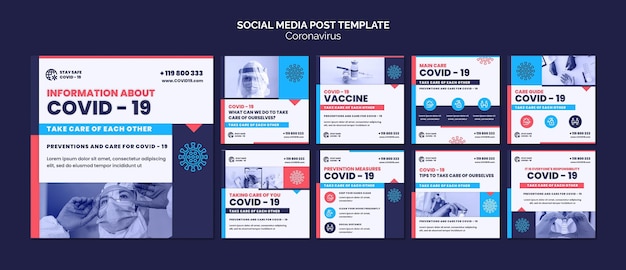 PSD coronavirus post sui social media di instagram