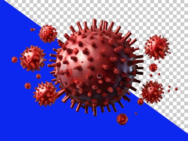 Модель коронавируса на прозрачном фоне