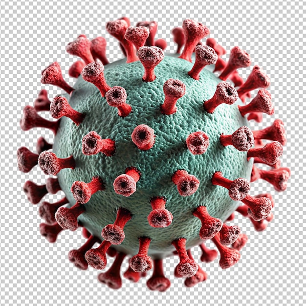 coronavirus op een doorzichtige achtergrond