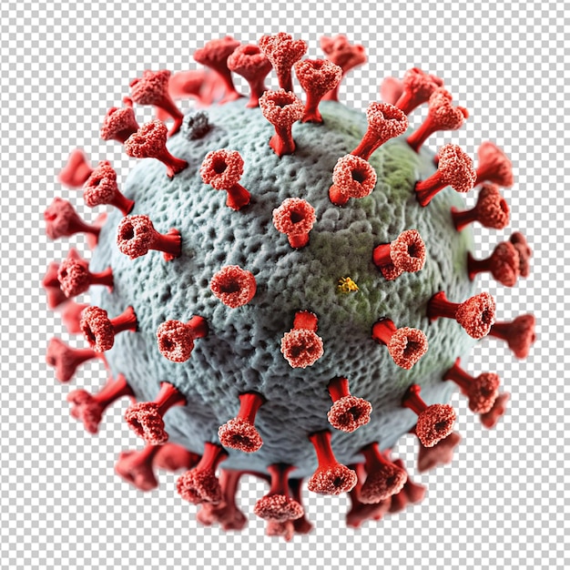 coronavirus op een doorzichtige achtergrond
