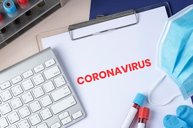 Banner sociale della pandemia di coronavirus