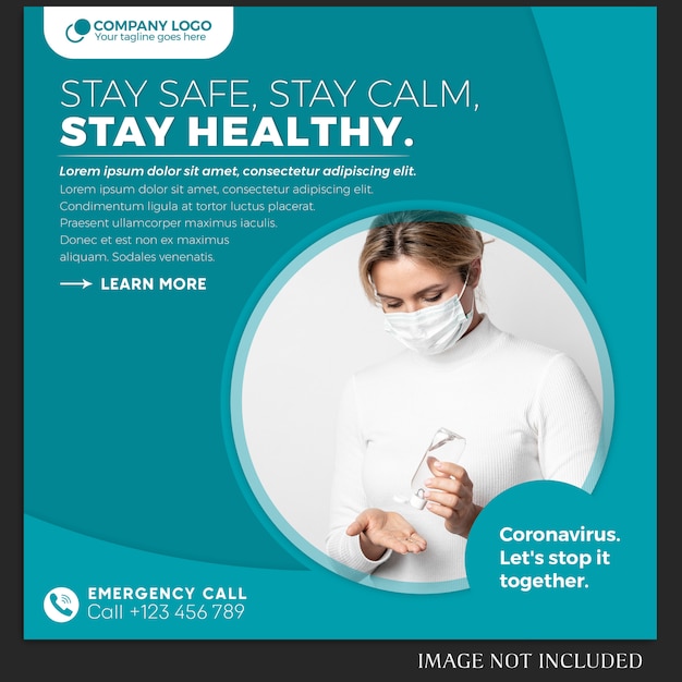 Coronavirus Post or Banner Template