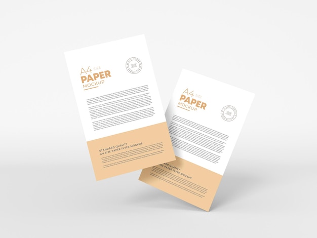corporate a4 letterhead stationery mockup