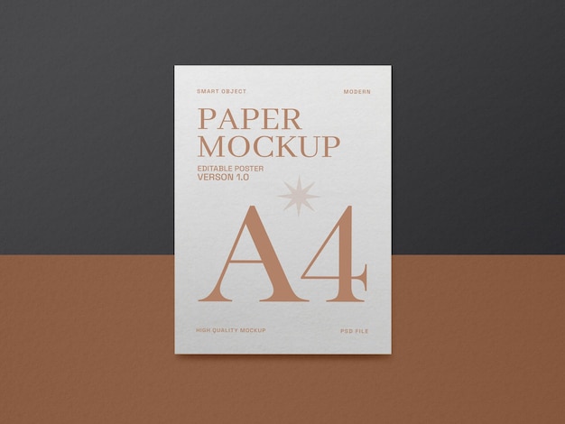 PSD corporate a4 paper stationery mockup