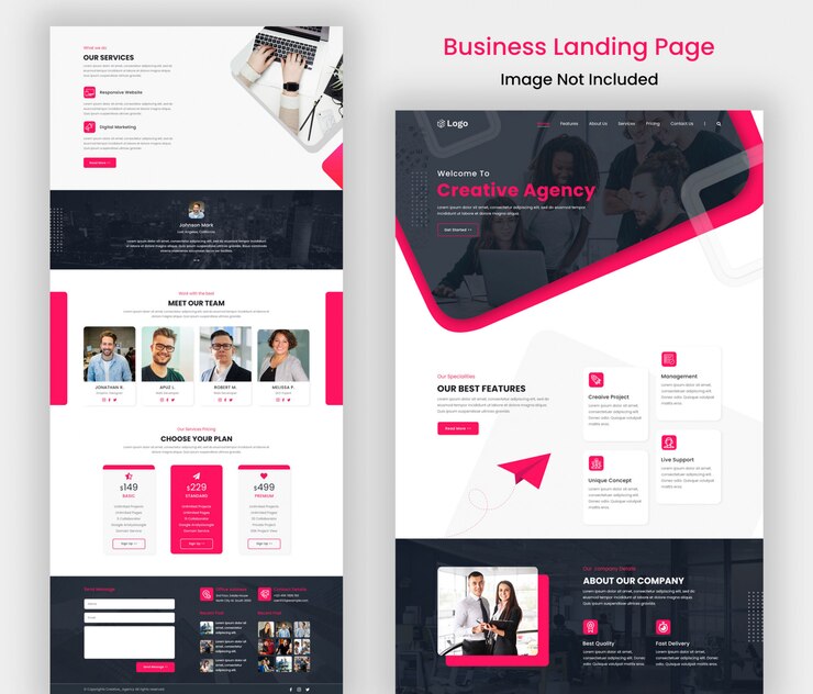 PSD corporate agency website template