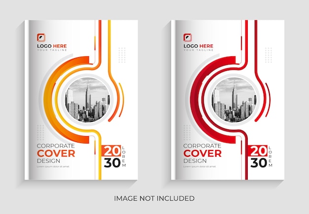 Set di modelli di copertina del libro di relazione annuale aziendale