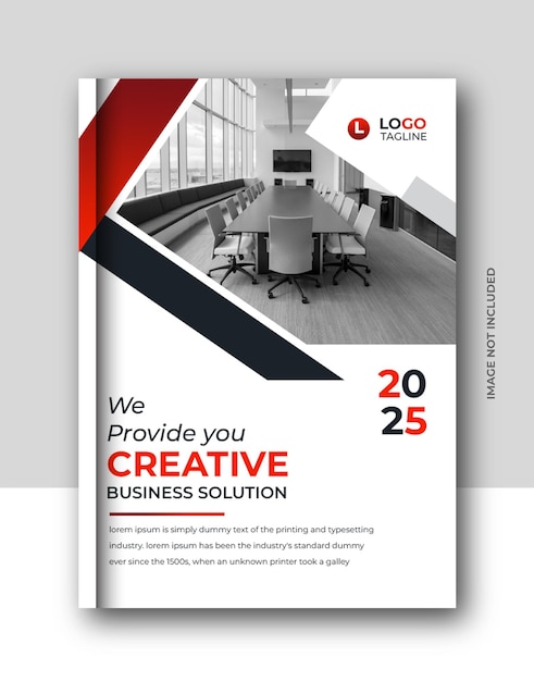 PSD corporate annual report business book cover flyer brochure a4 size design template