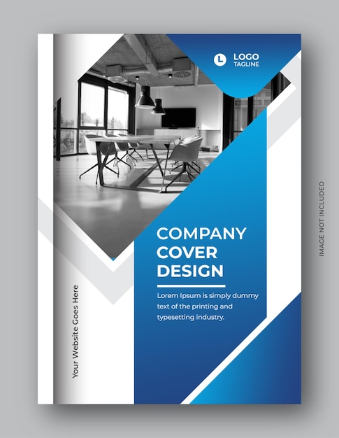 PSD corporate blue business book cover annual report design
