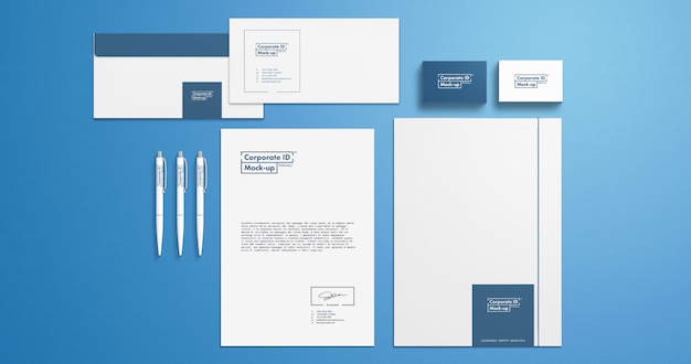 Corporate Branding Identity Stationery Set Mock-up for 