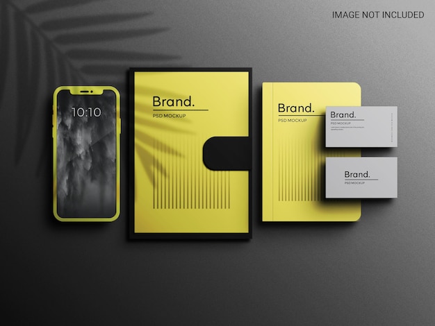 Corporate branding mockup with Pantone color