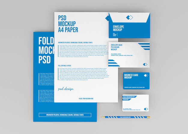 PSD corporate briefpapier set branding mockup