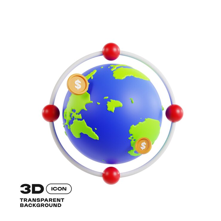 PSD corporate business 3d icon png template