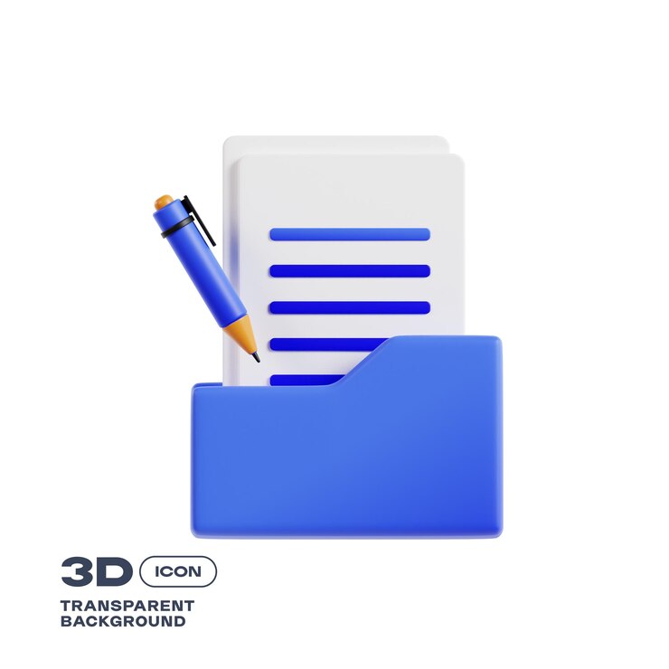 PSD corporate business 3d icon png template