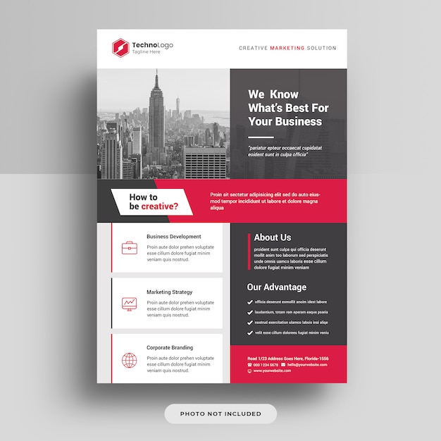 PSD corporate business a4 flyer cover template  psd