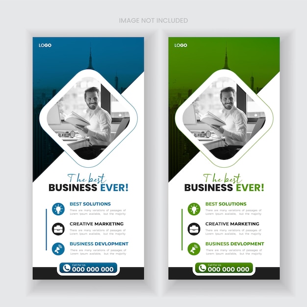 PSD corporate business agency rack card design template