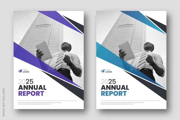 PSD corporate business annual report or brochure cover page design template