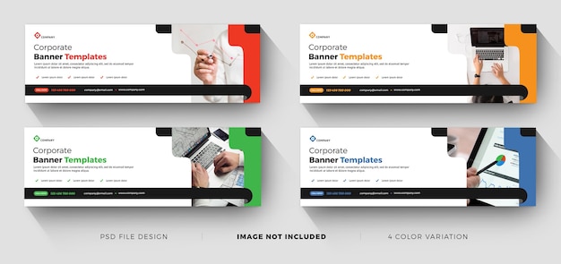 PSD 企業のビジネスバナーテンプレート