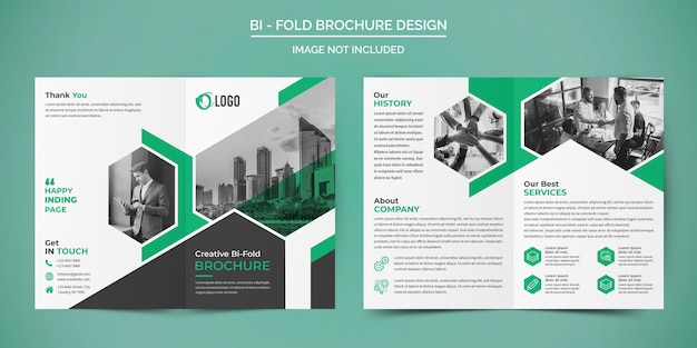 Corporate business bifold brochure design