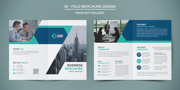 Corporate business bifold brochure design