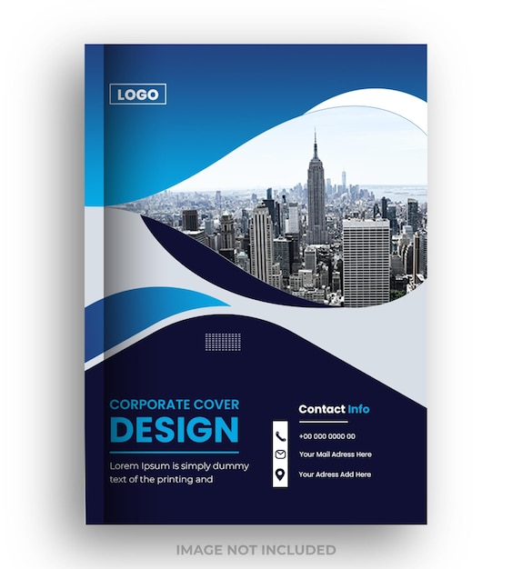 Corporate business book cover brochure template design