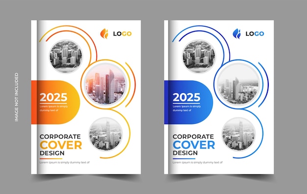 PSD relazione annuale sulla progettazione di libri aziendali aziendali o copertina di una brochure