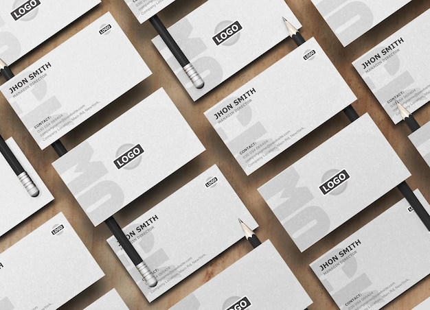 Mockup di branding per biglietti da visita aziendali