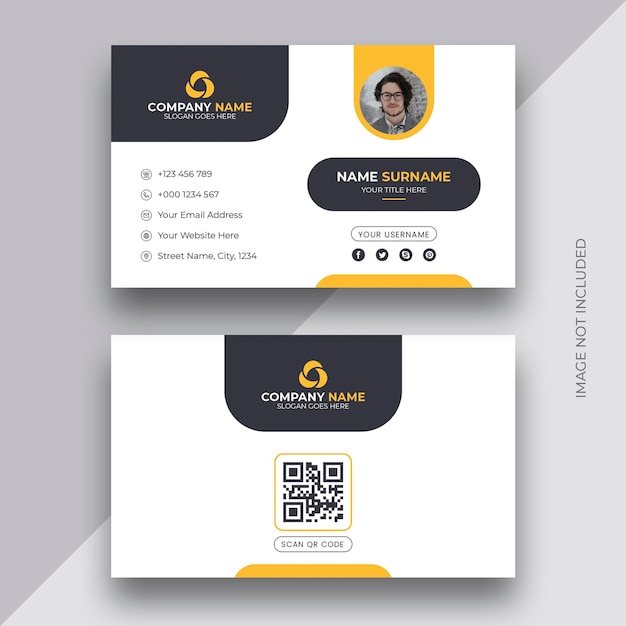 Corporate business card design email signature or personal facebook cover template