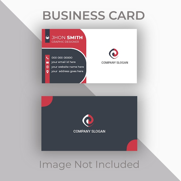 PSD Шаблон дизайна корпоративной визитной карточки. современный макет удостоверения личности.