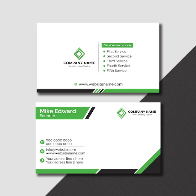 corporate business card design template