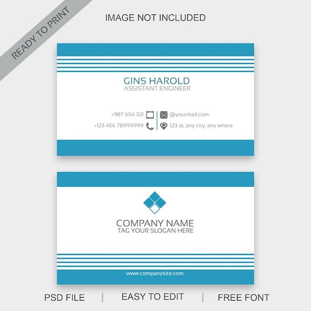 PSD corporate business card design template