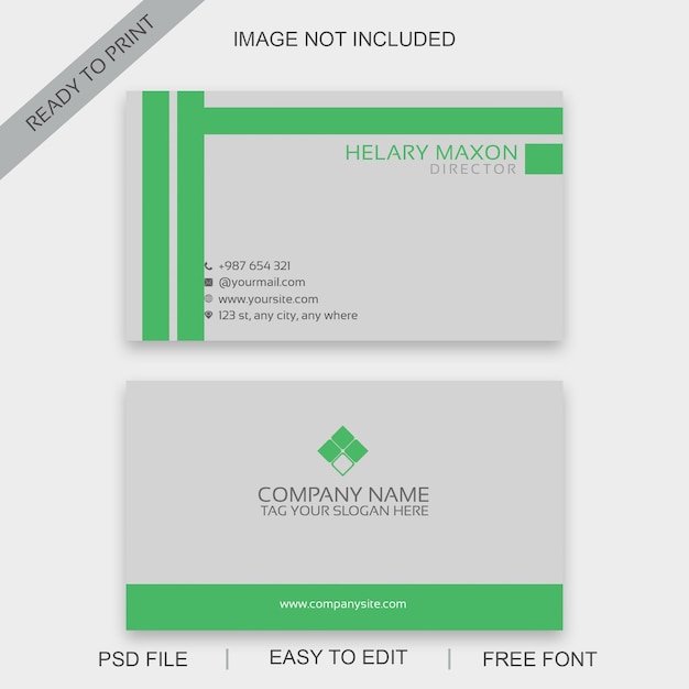 PSD corporate business card design template