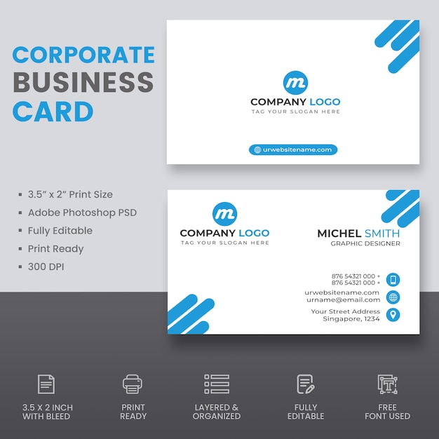 Corporate business card design